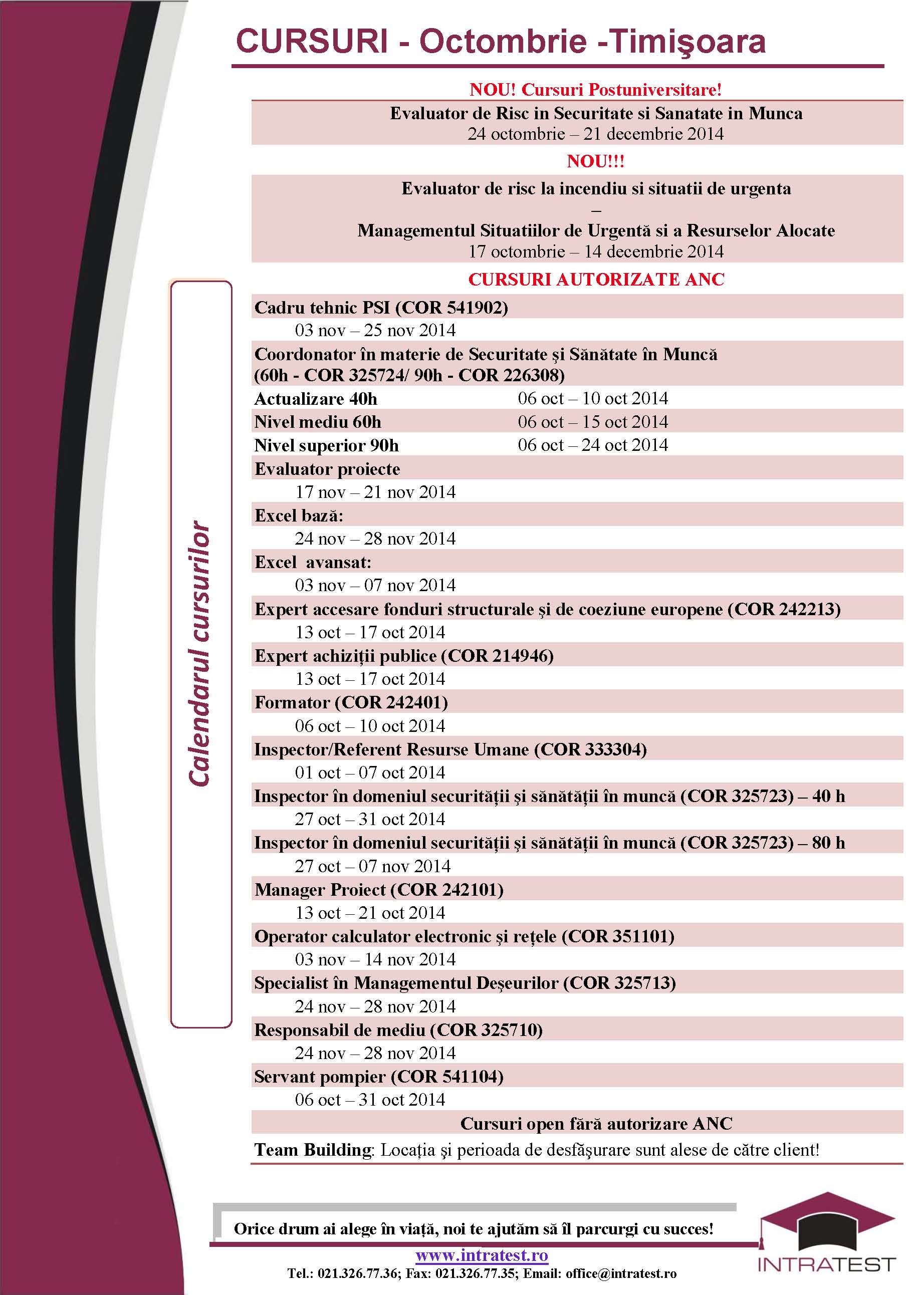 cursuri intratest timisoara